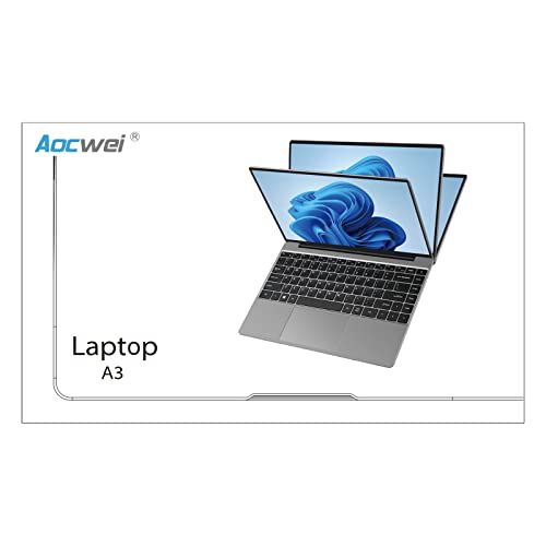 Ruzava/Aocwei 15.6" Laptop 6GB DDR4 128GB SSD Intel J4105 (Up to 2.5Ghz) 4-Core Win 10 PC 1920x1080 FHD Dual WiFi BT 4.2 Support 1TB SSD Expand with Wireless Mouse for Work Study-Gray