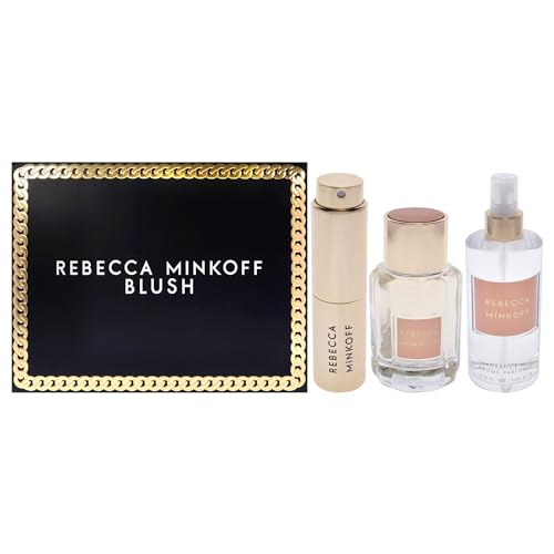 Rebecca Minkoff Blush Floral Scent - Perfumes for Women - Opens with Bergamot, Mandarin, and Blackcurrant - Blended with Pear - 8.4oz Fragrance Mist, 3.4oz and 14ml EDP Spray - 3 pc Gift Set