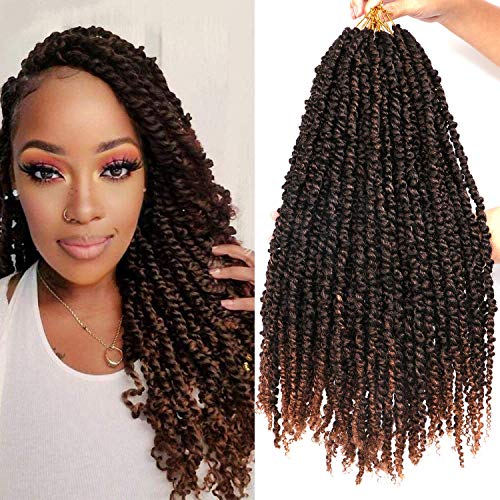 8 Packs Passion Twist Crochet Hair 20 Inch Prelooped Crochet Braids Pretwisted Spring Twist Crochet Hair for Black Women (20 Inch (Pack of 8), T30#)