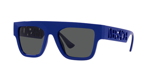 Versace Man Sunglasses Bluette Frame, Dark Grey Lenses, 53MM