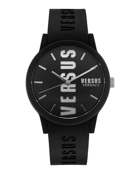 Versus Versace Mens Watches Black 40 mm Barbes Silicone Collection