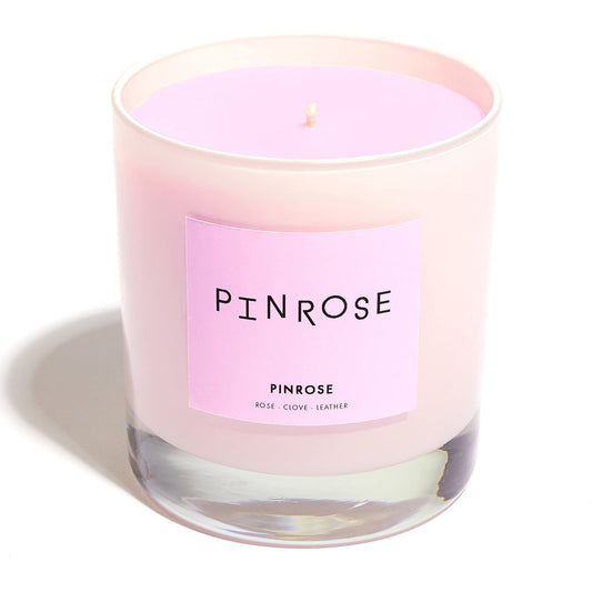 PINROSE Candles One of a Kind - Scented Apricot Wax Candles Clean, Vegan, Cruelty-free, and Hypoallergenic Scent with Essential Oils - Notes of Bulgarian Rose, Turkish Clove, Vanilla, Musk, Ambergris