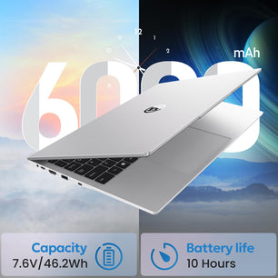 BHWW Windows 11 Laptop, 16GB RAM and 512GB SSD, Intel Celeron N5095 Laptop Computer, BaseBook for Study and Work, 15.6 inch 1080P FHD IPS, Cam Shelter, WiFi, HDMI, LAN, Type-C, Silver