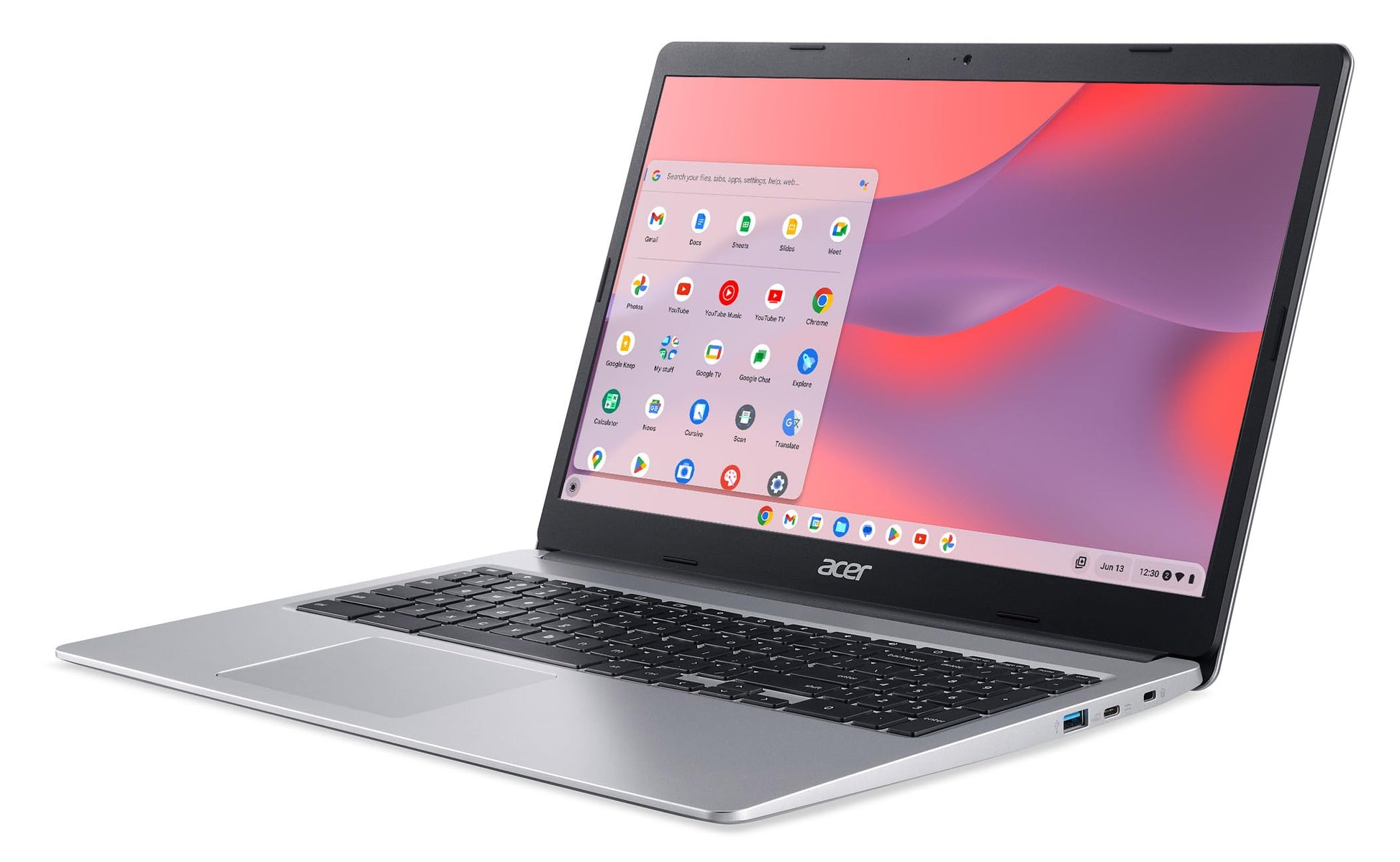 Acer Chromebook 315 CB315-3H-C19A Laptop Intel Celeron N4000 15.6 HD (1366 x 768) Display | 4GB LPDDR4 | 64GB eMMC | Intel Wireless 802.11ac Gigabit Wi-Fi | Chrome OS | Sleeve | Pure Silver